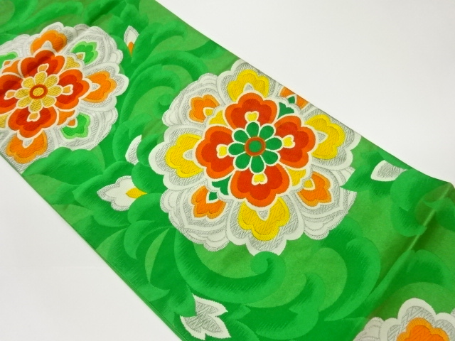 華紋模様織出し袋帯